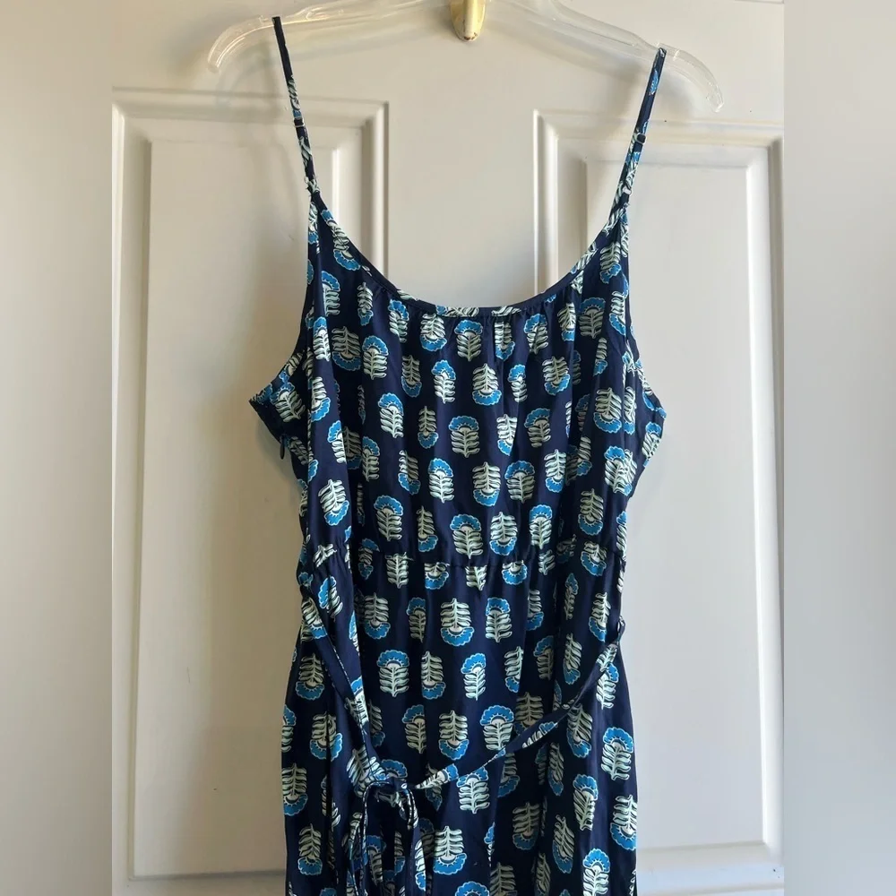 J. Crew Blue Sleeveless Spaghetti Strap Sundress